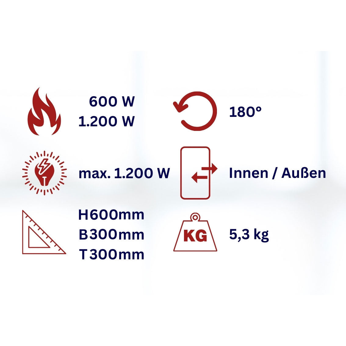 Heizlaterne Standheizstrahler WDH-12HL Technische Daten