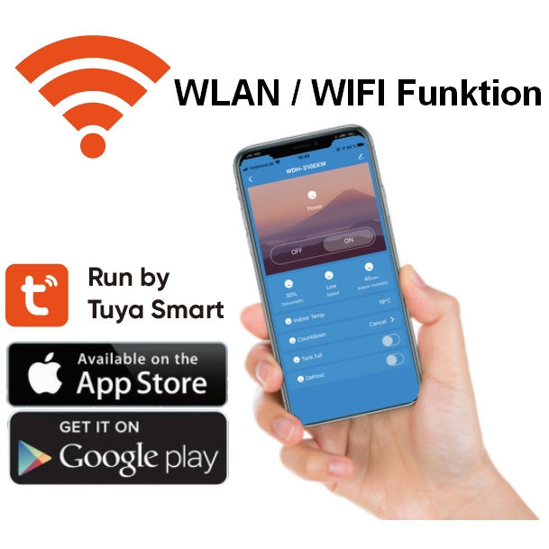 Kleiner Luftentfeuchter mit WLAN WDH-310EKW