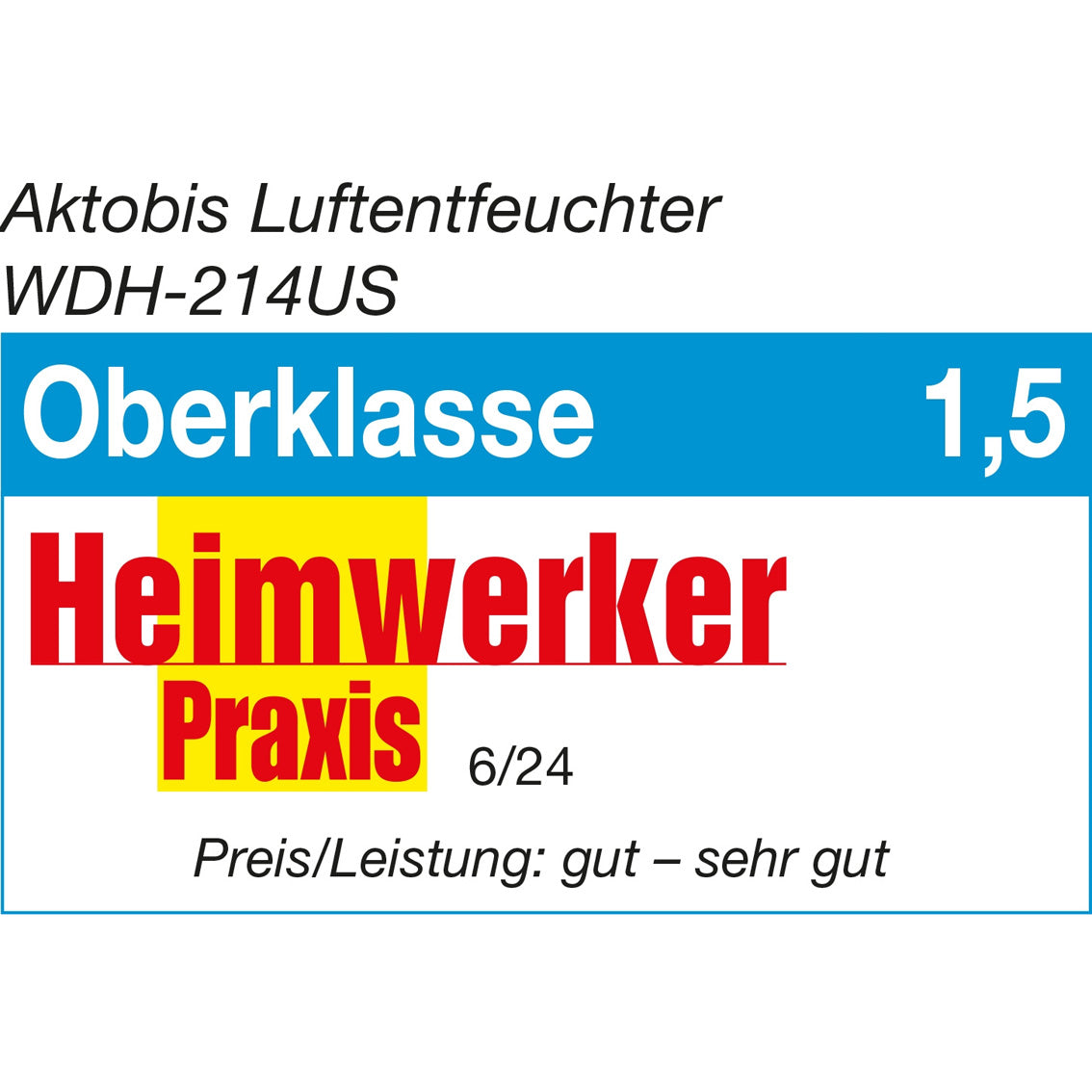 Sehr leiser Luftentfeuchter mit WLAN WDH-214US