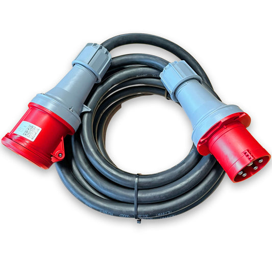 63A CEE-Verlängerungskabel 10 m / Q10.0 mm² IP67