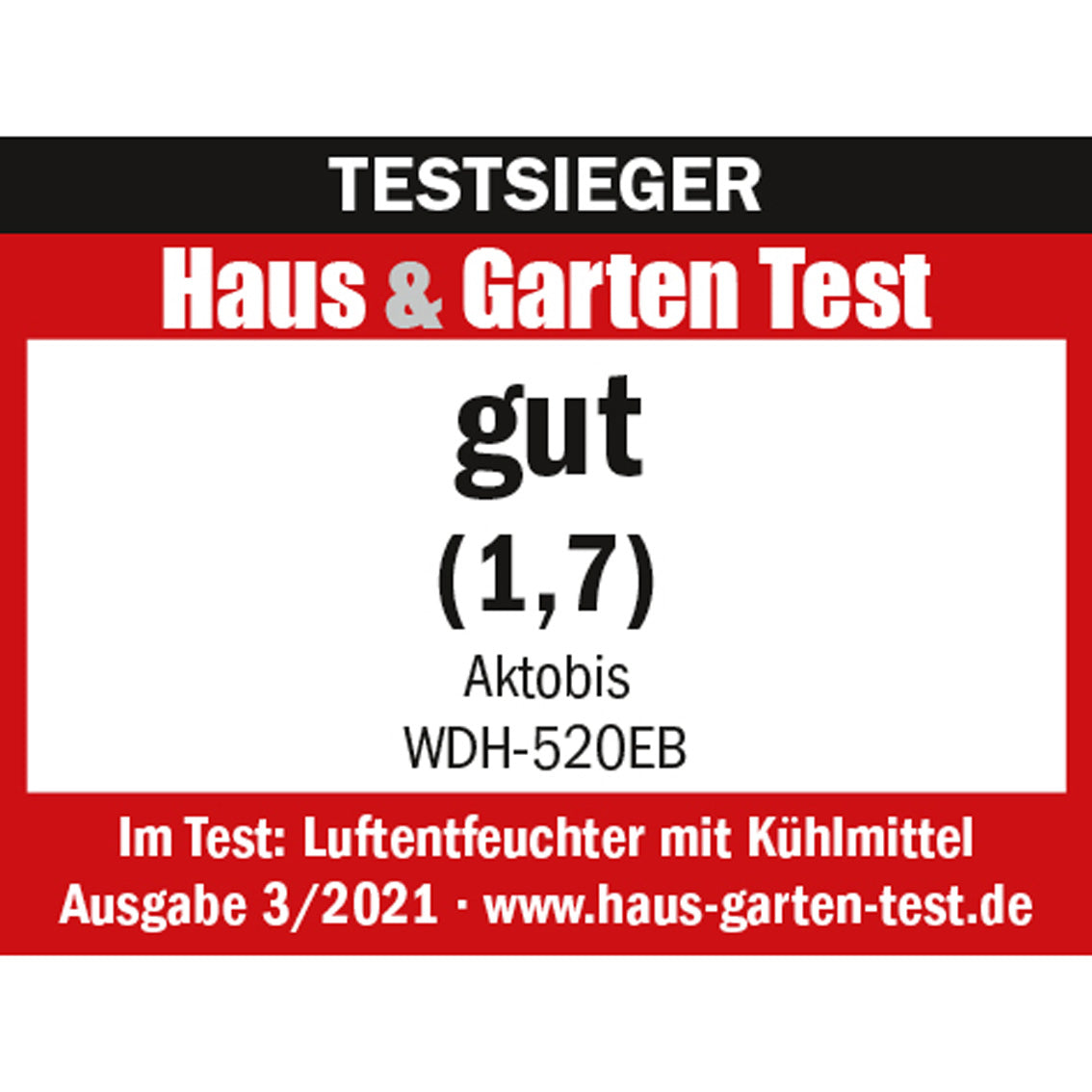 Luftentfeuchter WDH-520EB (Akto 521) - der Testsieger