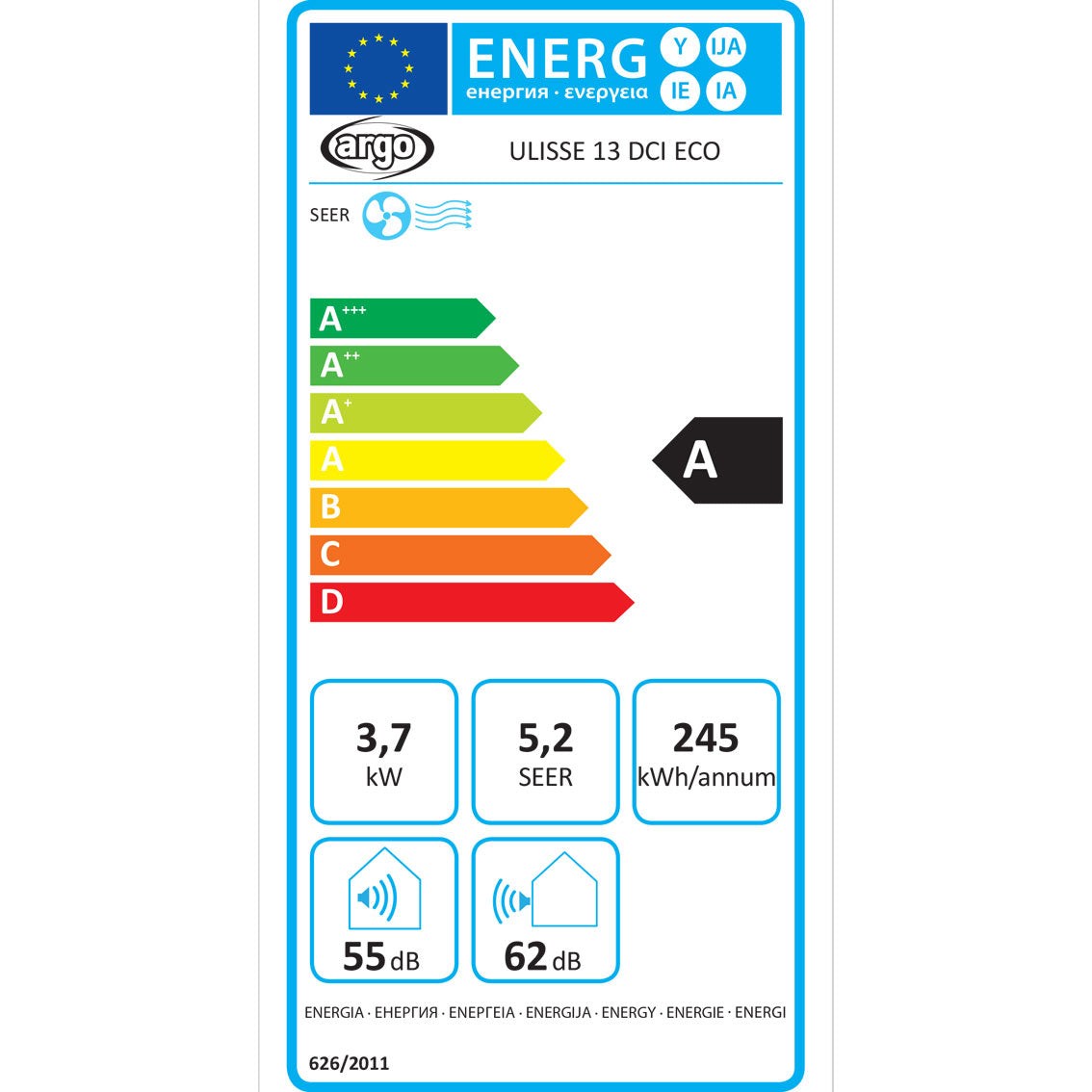 Argo Ulisse 13 DCI Eco Aktion - mobiles Splitklimagerät mit WIFI
