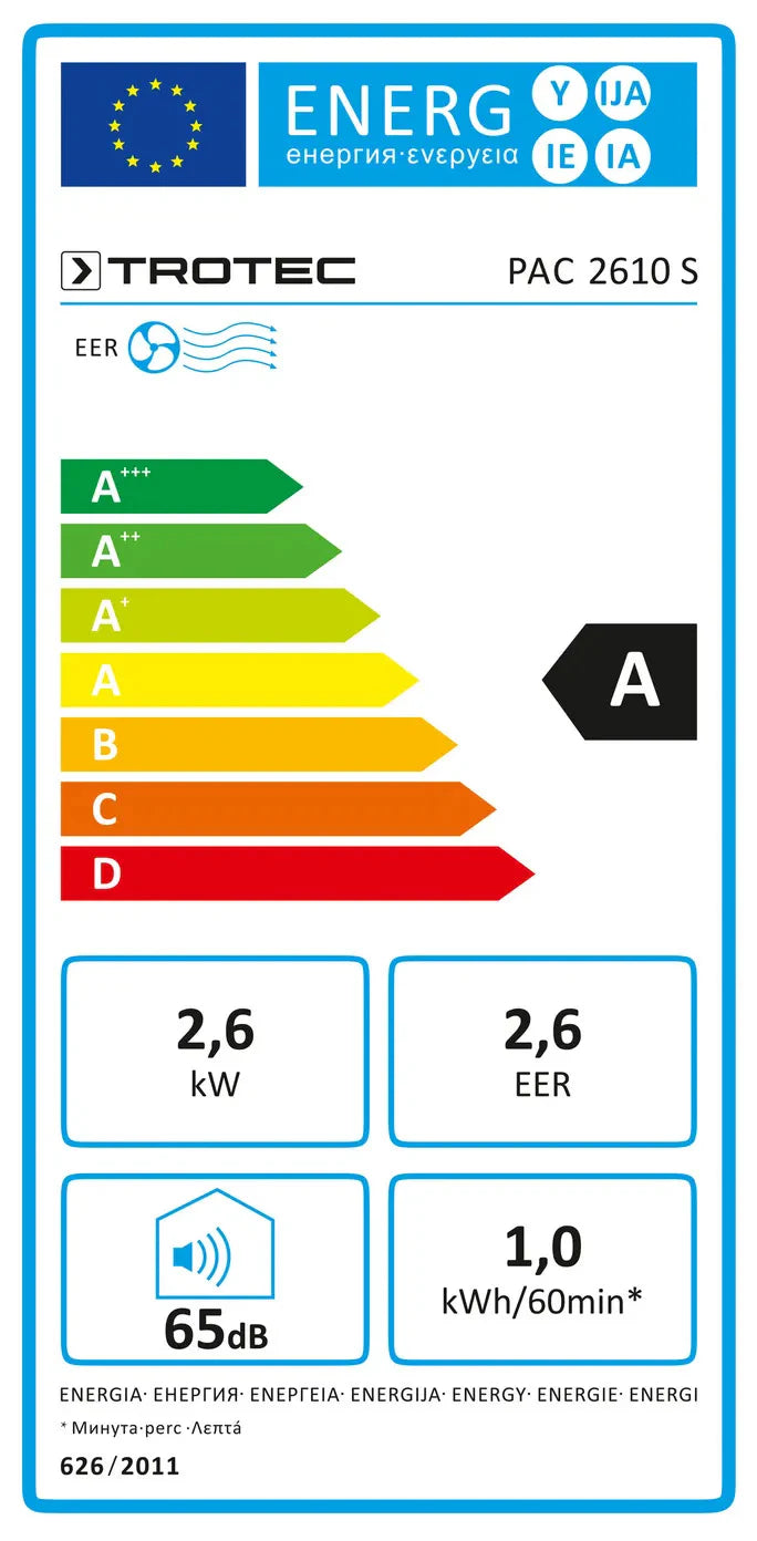 Trotec Lokales Klimagerät PAC 2610 S (2.6 kW)