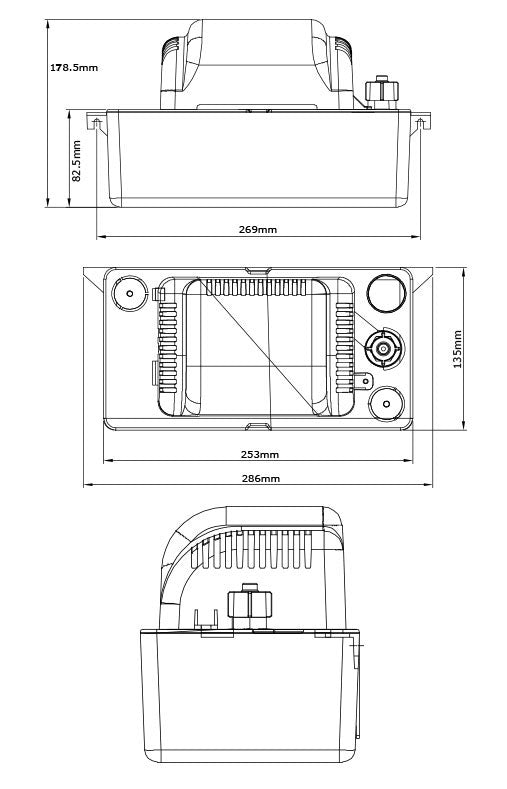 Kondenswasserpumpe für Luftentfeuchter WDH-MD400